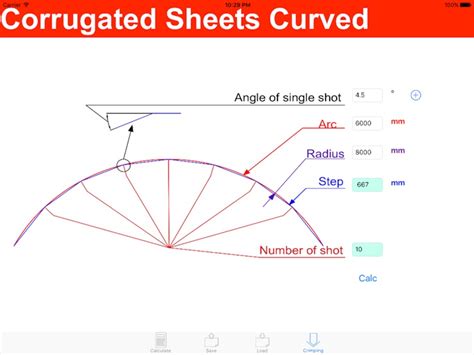 curved roof sheet calculator